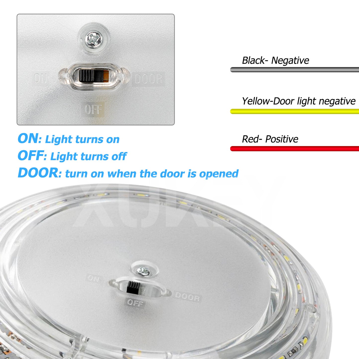12V LED white interior light lighting ceiling lamp RV caravan 10W DE Q