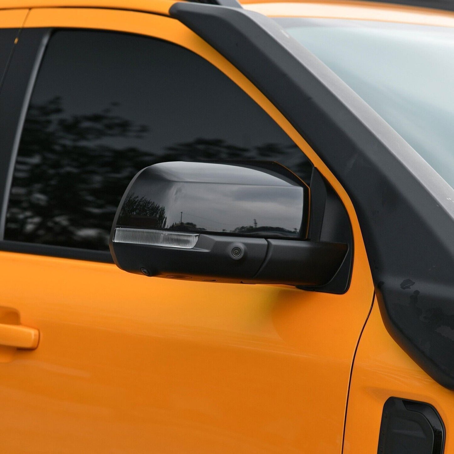 for Ford Ranger 24-2025 ABS Rearview Side Door Mirror Cover Trim Glossy Black 2X