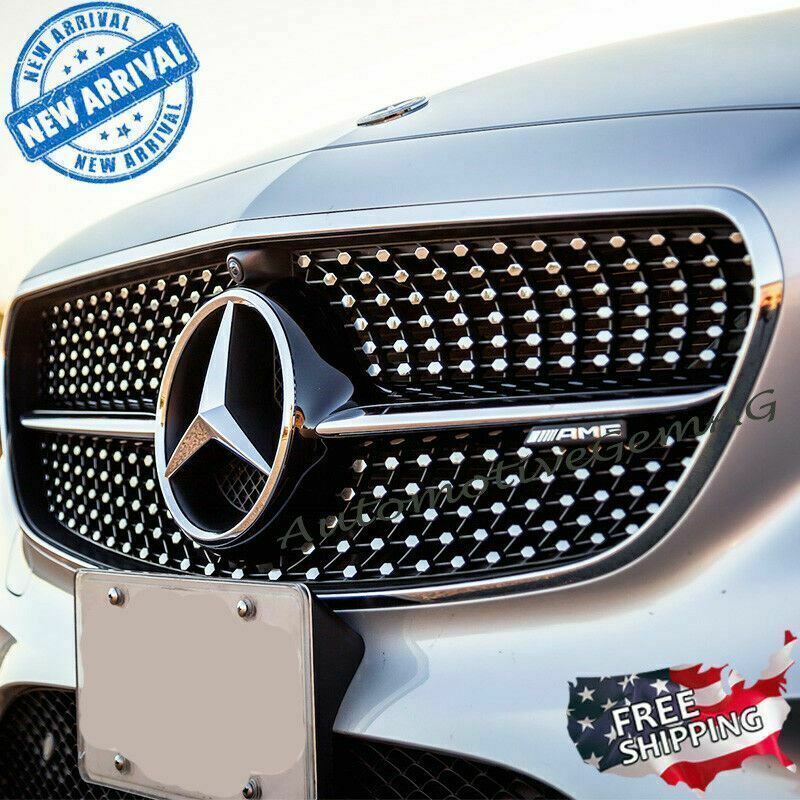 AMG front grille badge radiator diamond grille chrome badge for AMG C43 E43