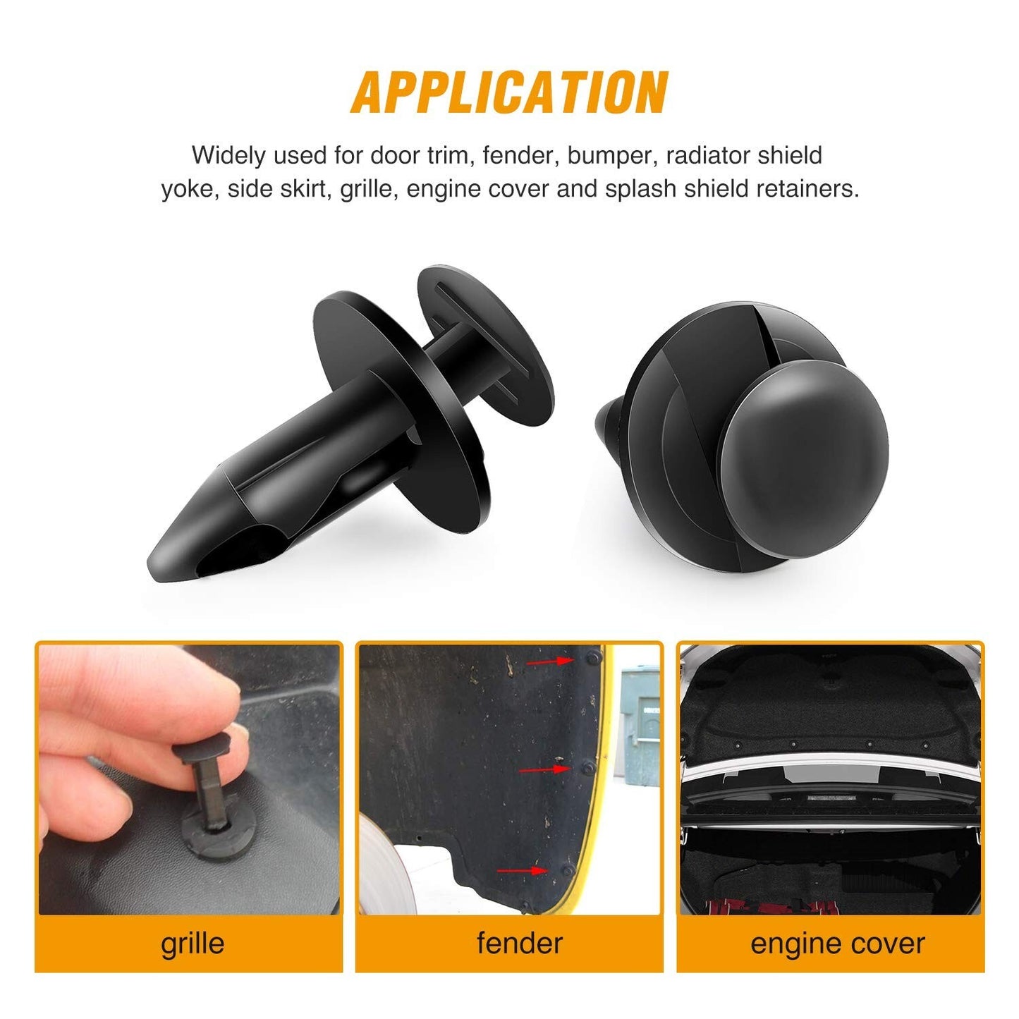 100pcs Bumper Cover Fender Shield Clip Wheelhouse Liner Retainer For GM for Ford