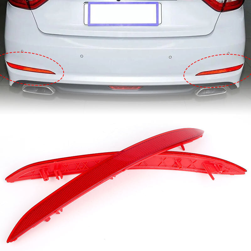 2x Rear Bumper Reflector Lamp Light Left+Right for Hyundai Sonata 2015 2016 2017