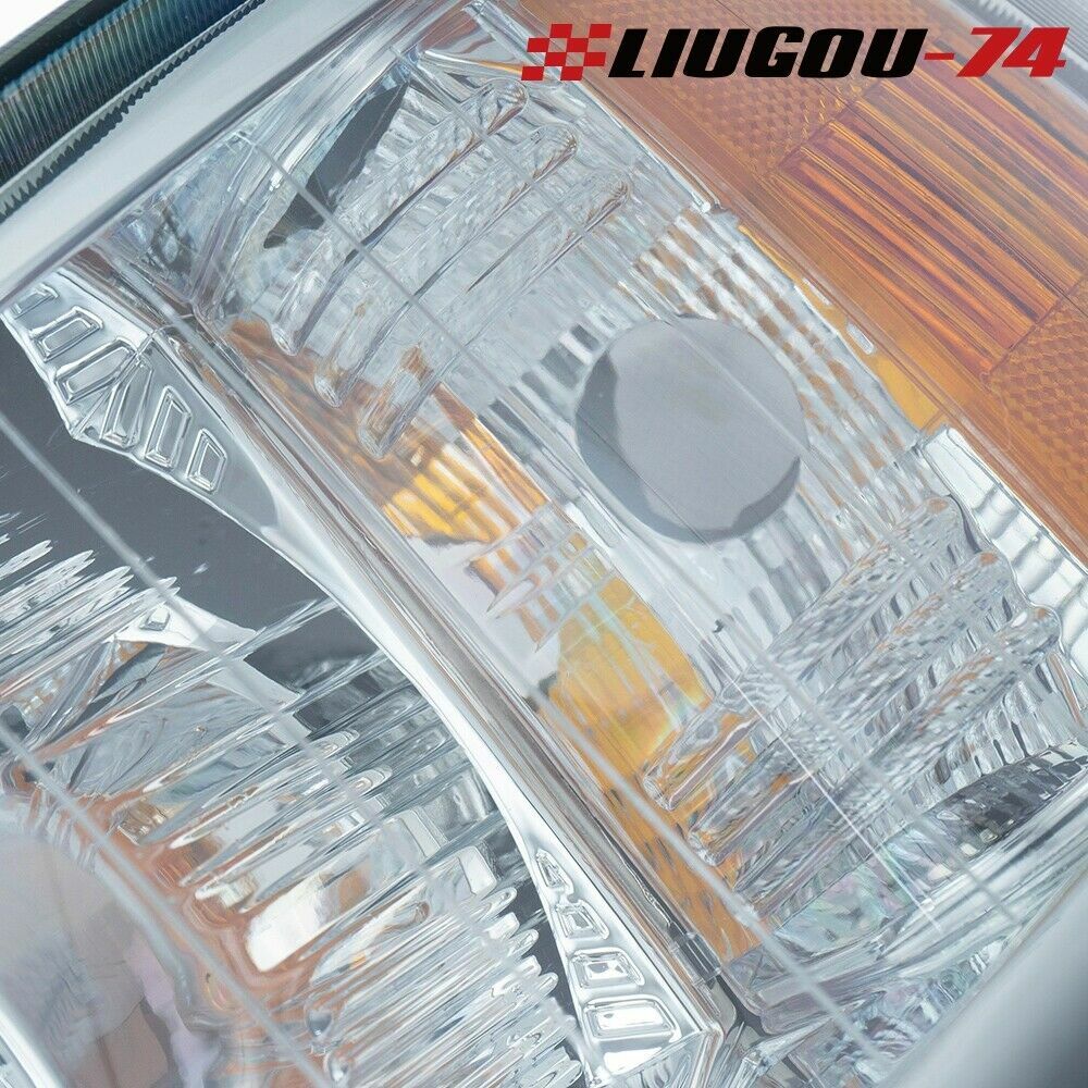 Fits 07-13 for Silverado 1500-3500 Smoked Shell Amber Corner Headlight U- v