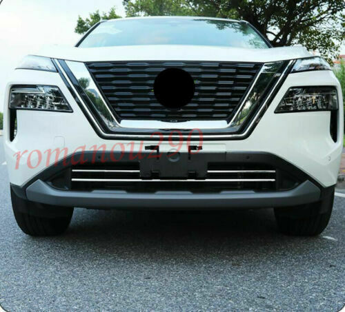 for Nissan Rogue 2021-2023 Chrome Front Bumper Lower Grill Strips Cover Trim