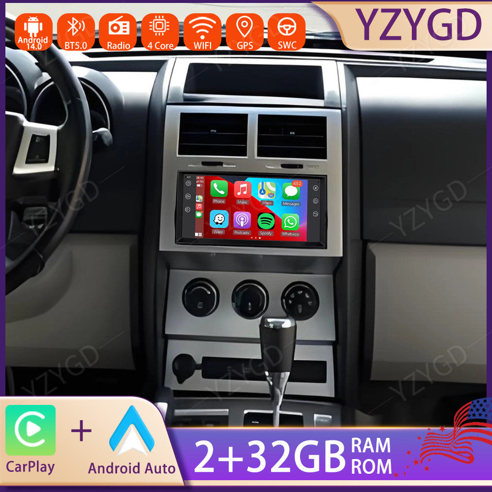 7 for Dodge Nitro 2007-2012 Car Radio Apple CarPlay Android Auto GPS Navi WiFi