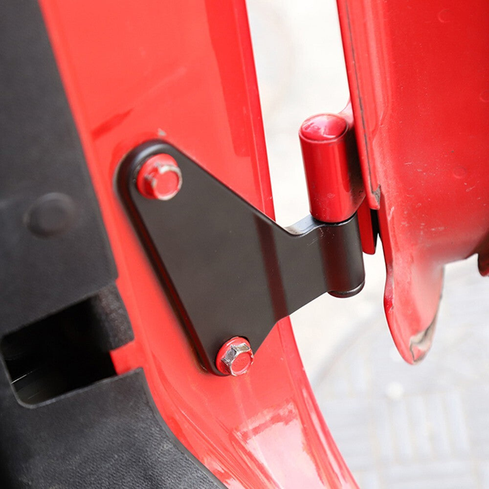 Body Door Hinge Replacement Set Powder Coat for Jeep for Wrangler JK 2007-2018 Black Q