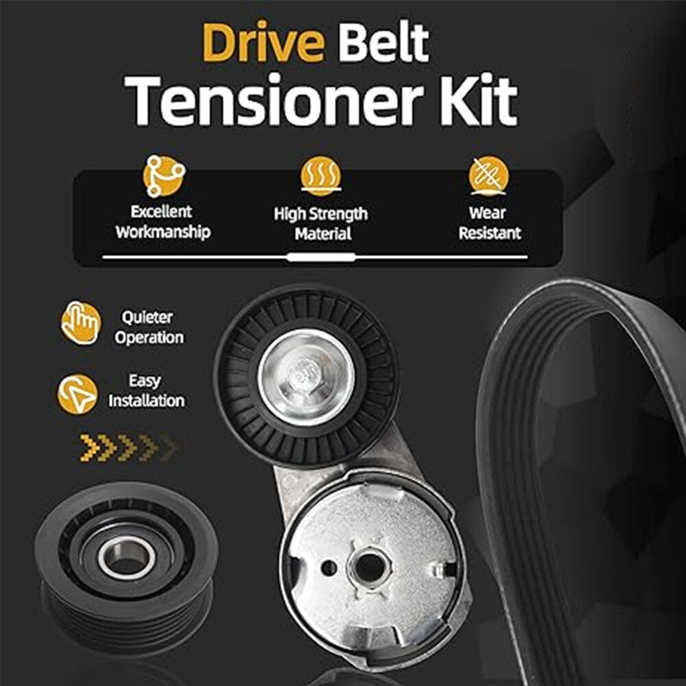 39282 Drive Belt Tensioner & Idler Pulley Kit for Chrysler for Dodge for Jeep for Ram 3.6L Q