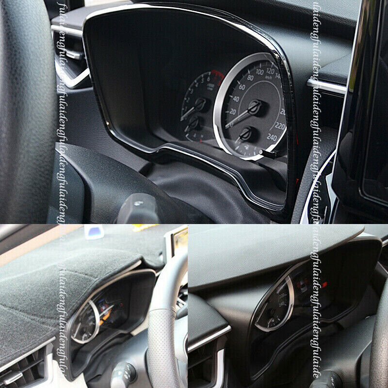Black Steel Interior Dashboard Panel Frame Cover Trim for Toyota for Corolla 2019-22