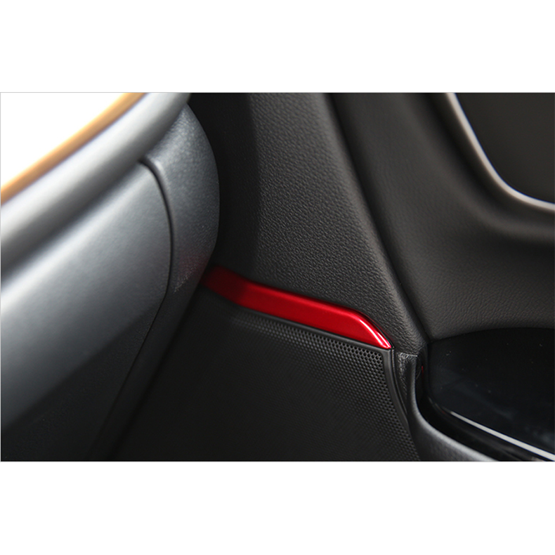 for Honda CR-V 2017-2022 Red interior Car Door Speaker stripe Cover Trim 4pcs