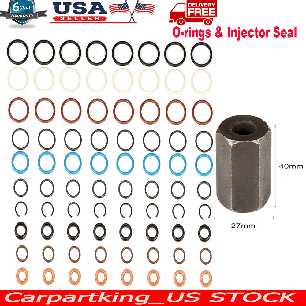 for Ford 6.0L Oil Rail Leak Repair Kit Tool O-rings Injector Seal!