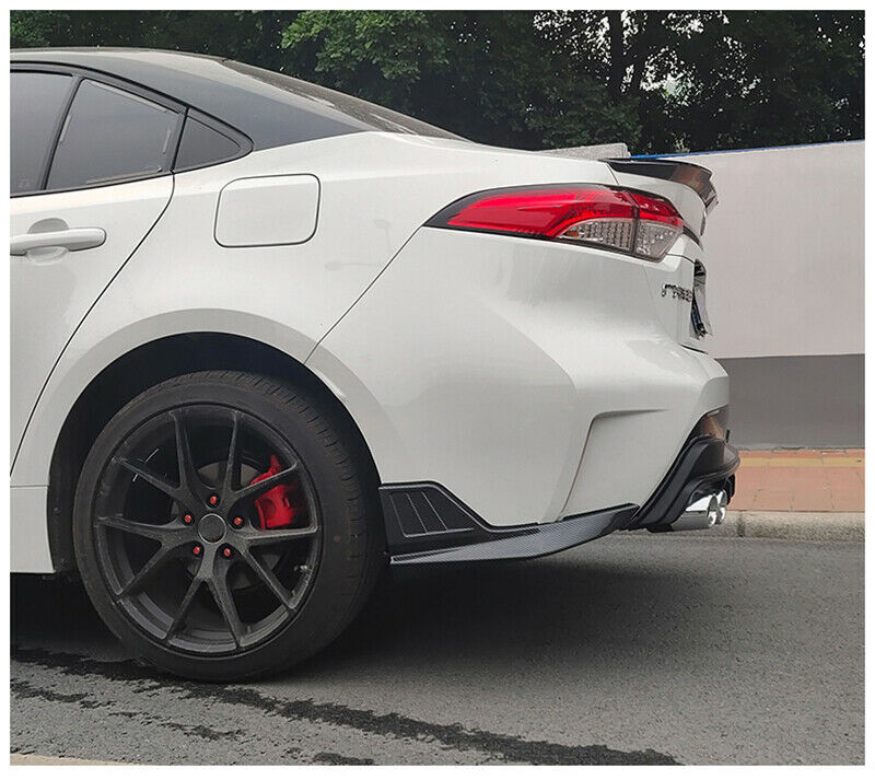 for Toyota for Corolla 2019-2022 Carbon Fiber Rear Bumper Side Corner Spoiler Guard