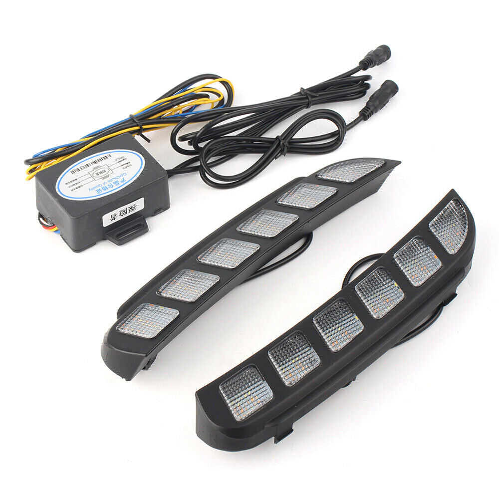 Daytime Running Lights LED DRL Front Fog Lights Fit for Ford Explorer 2016-2018