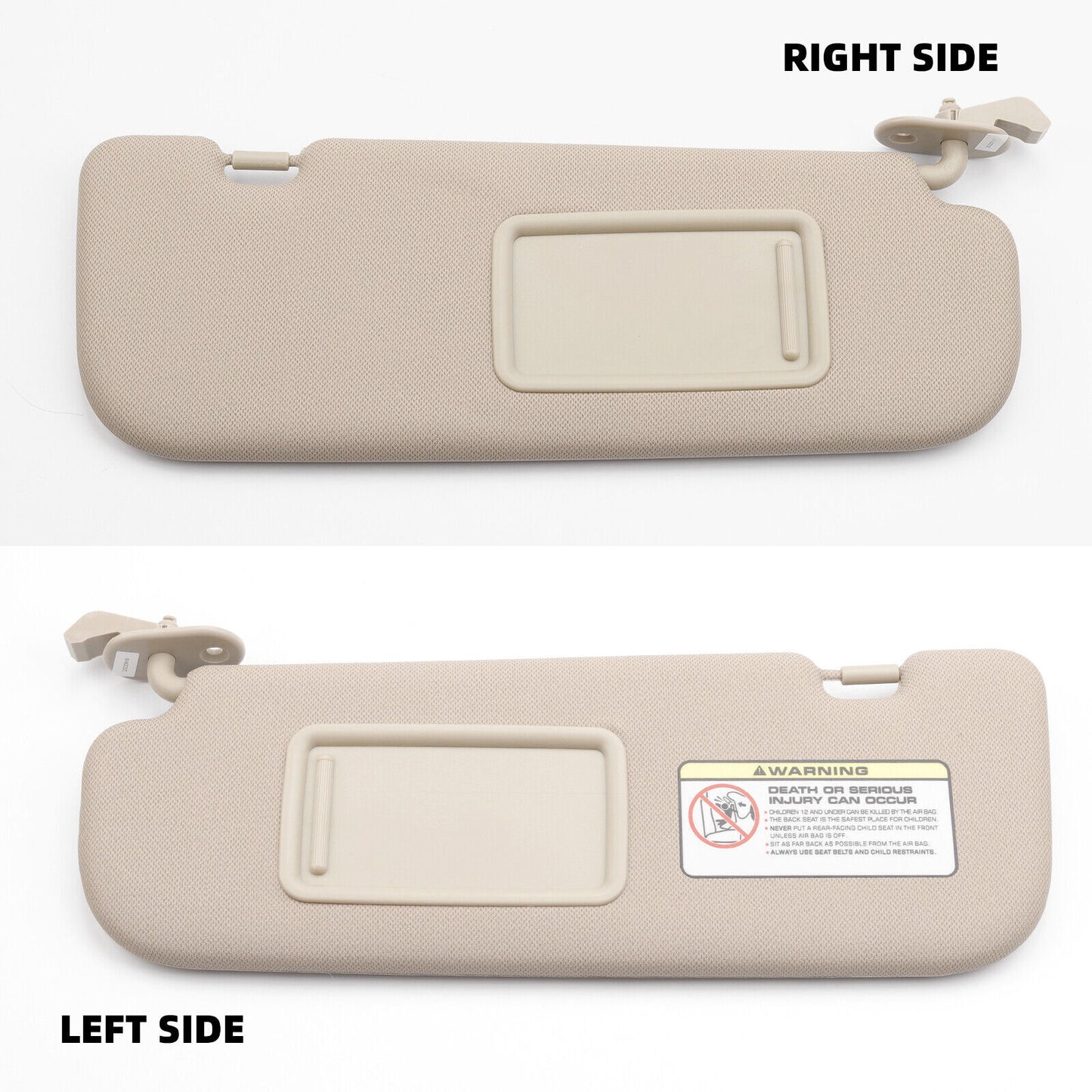 2PCS Beige LEFT RIGHT Sun Visor for Hyundai for Elantra 2015 SE 1.8L 852203X000TX