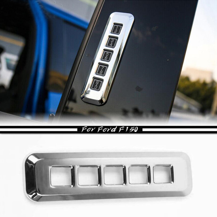 Chrome door lock keypad support trim for 2015-2020 for Ford F150