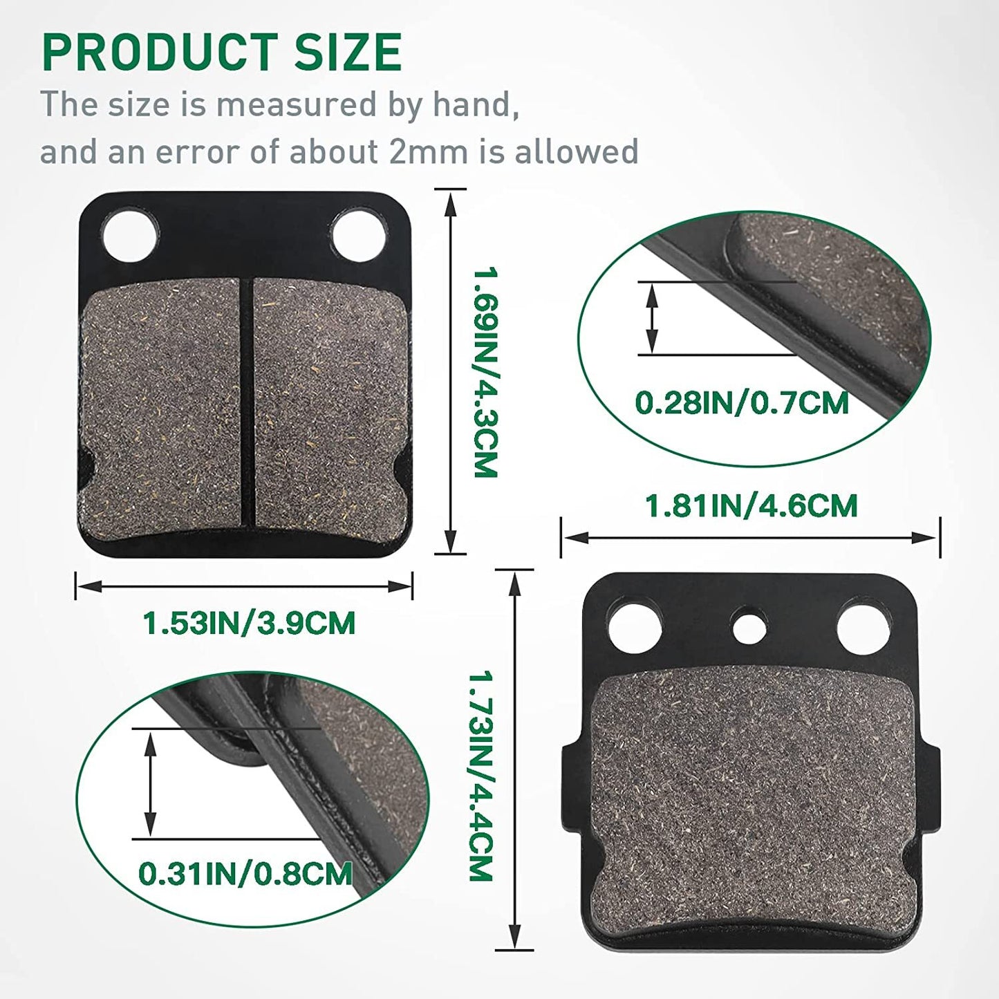 Brake Pads for Yamaha Banshee 350/Blaster 200/Wolverine 350/Warrior 350/