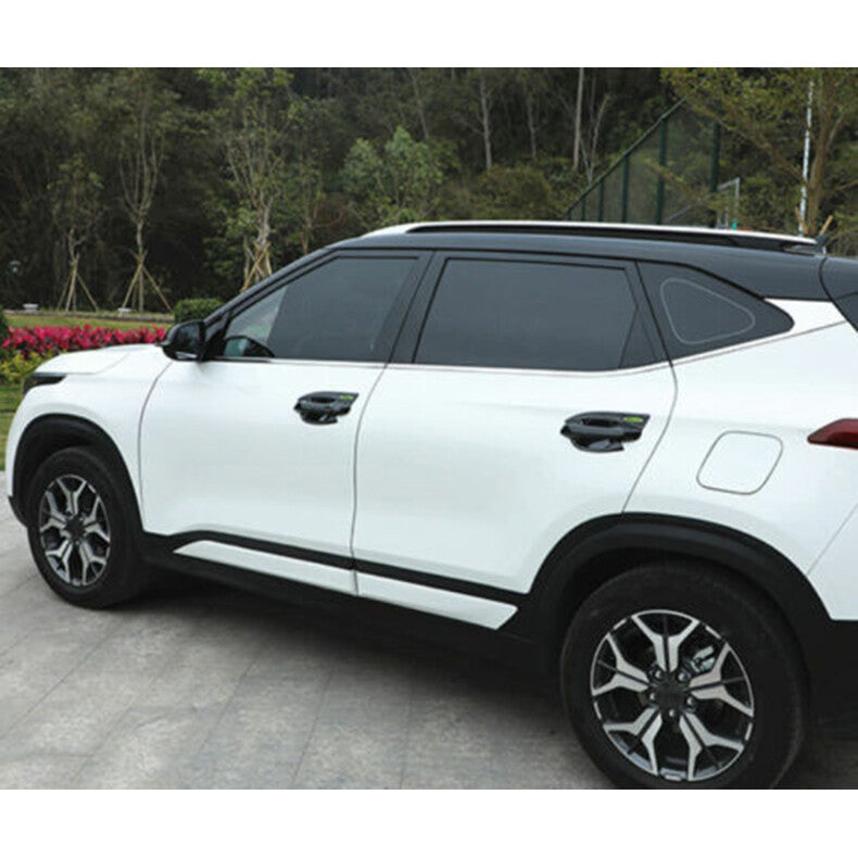for Kia Seltos 2020-2023 Carbon Fiber Car Door Handle Cover+Cup Bowl Combo Trim