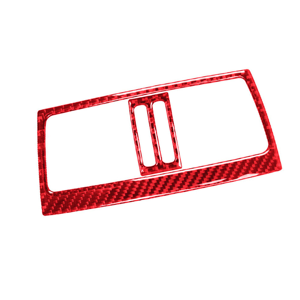 2X Red Carbon Fiber Interior Copilot Dashboard Cover Trim for Audi Q7 2016-2019 v