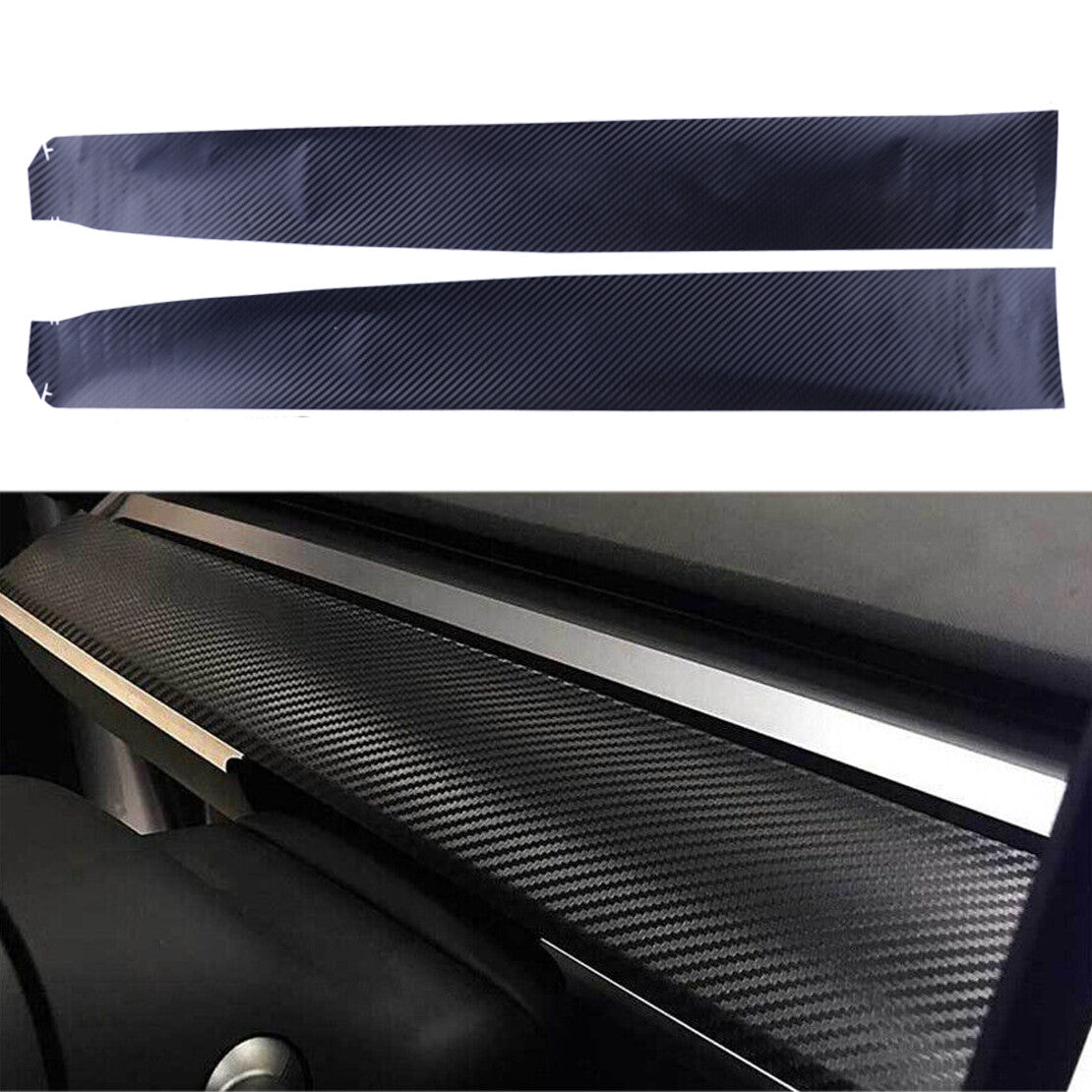 1set Dashboard Center Console Panel Sticker Cover Trim Fit for Model 3 v