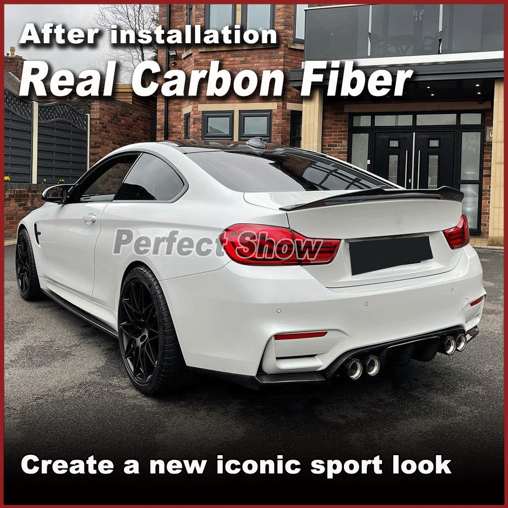 Fit for BMW M4 F82 F83 2014-2017 REAL Carbon Side Skirts Spoiler Extension Lip
