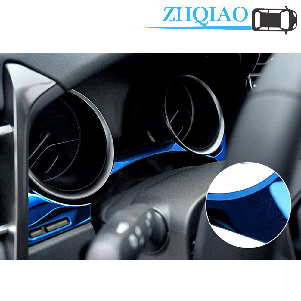 Blue Stainless Inner Dashboard Meter decor Cover Trim Fit for Toyota for Camry 2018 2019