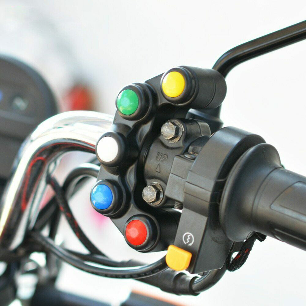 5 Button Array Mount Motorcycle Switch Universal Fits 22mm Diameter Handlebars Q
