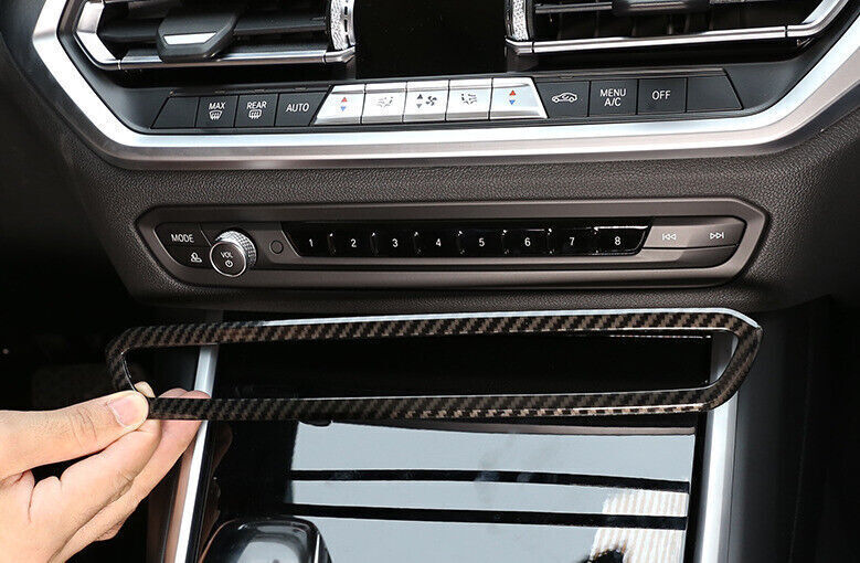 Carbon Fiber Center Console Volume Button Frame for BMW 3 4 Series G20 2019-2023