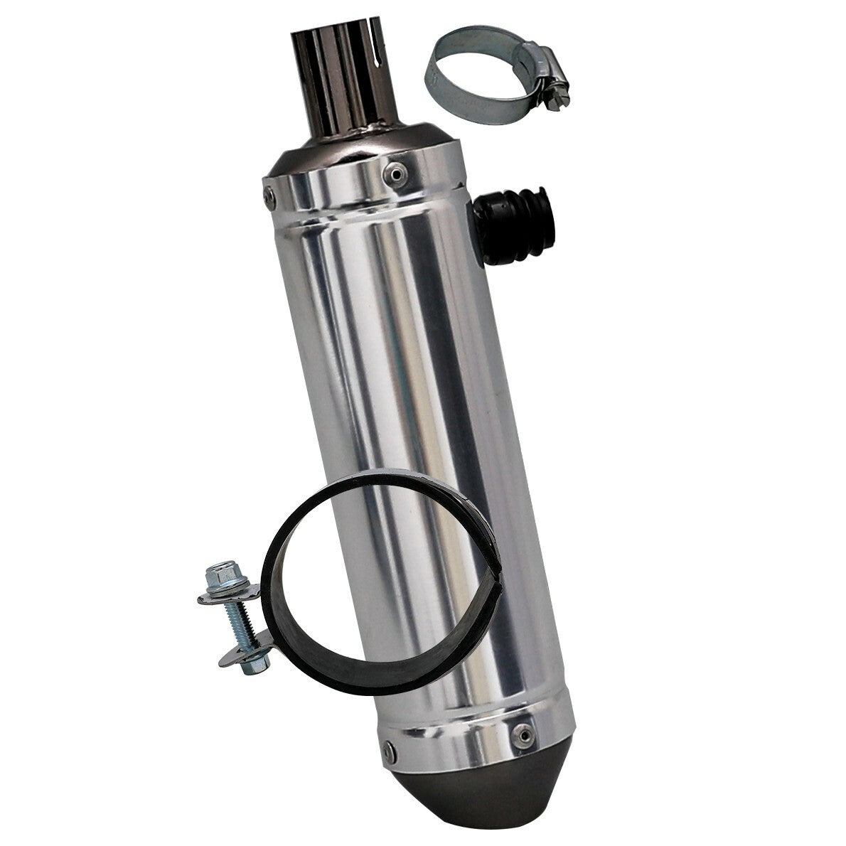 28mm exhaust muffler for 50cc, 70cc, 90cc, 110cc, and 125cc Dirt Pit bicycles, go-karts, and all-terrain vehicles (SSR-).