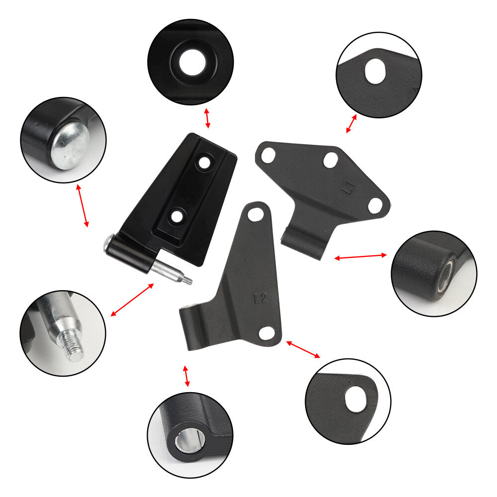 For 2007-2018 for Jeep JK for Jeep for Wrangler 4 Door Hinge Assembly Kit Inside&Outside Blk