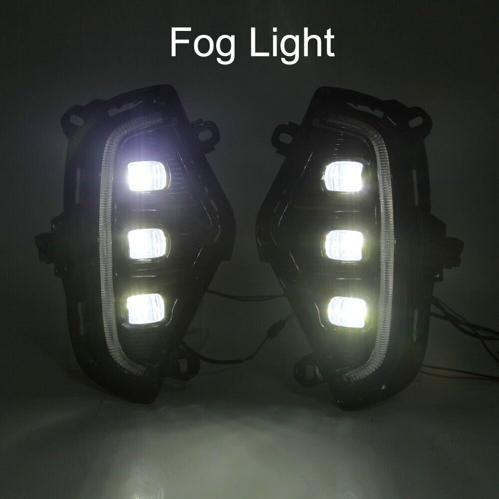 Fit for Toyota RAV4 DRL 2019-2023 Swicthback Turn Signal LED Bumper Lights Lamps Q