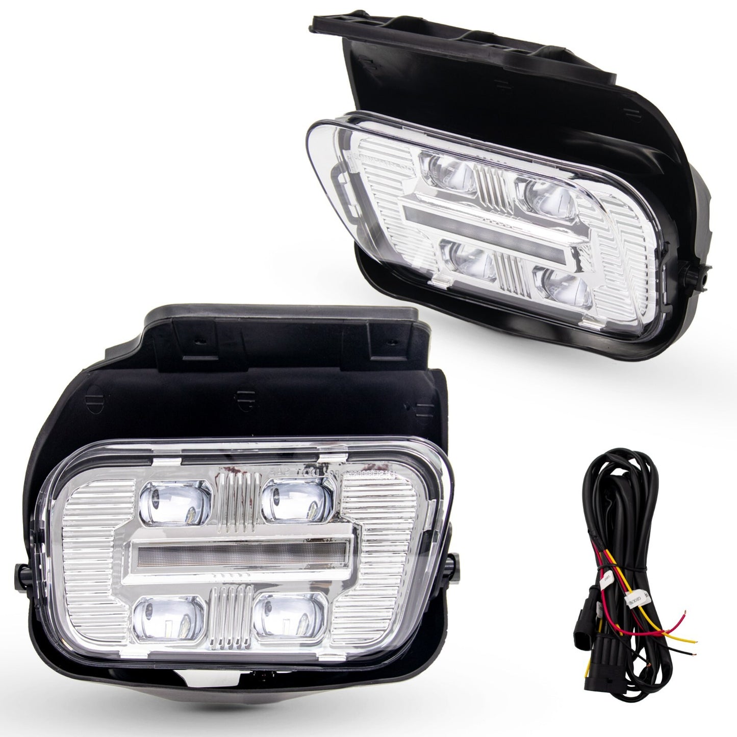 Fits 03-06 for Silverado Avalanche bumper new LED fog lights driving lights - v