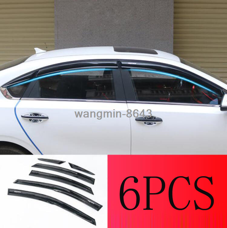 for Kia Forte 2019-2023 Black Window Visor Vent Sun Shade Rain Guard Door Visor