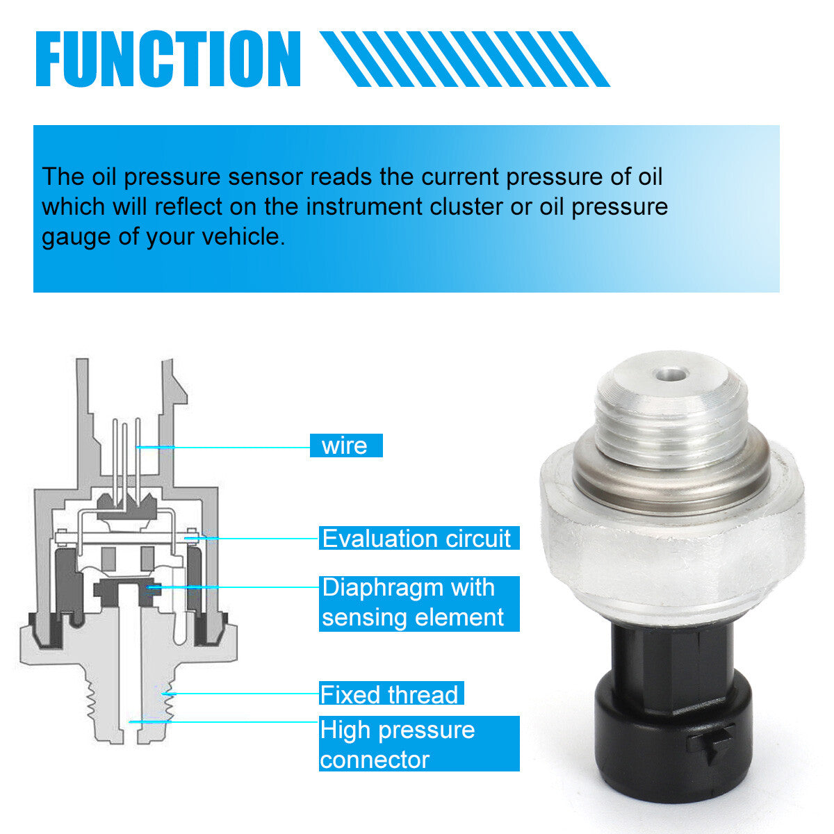 Oil pressure sensor switch with connector suitable for Silverado 1500 2500 (2003-08-) n