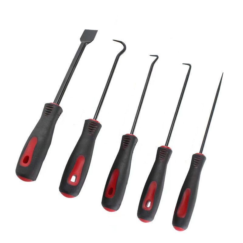 Car 5P O-rings Removal Hand Tool Oil Seal Precision Scraper Long Hook Pick Kit