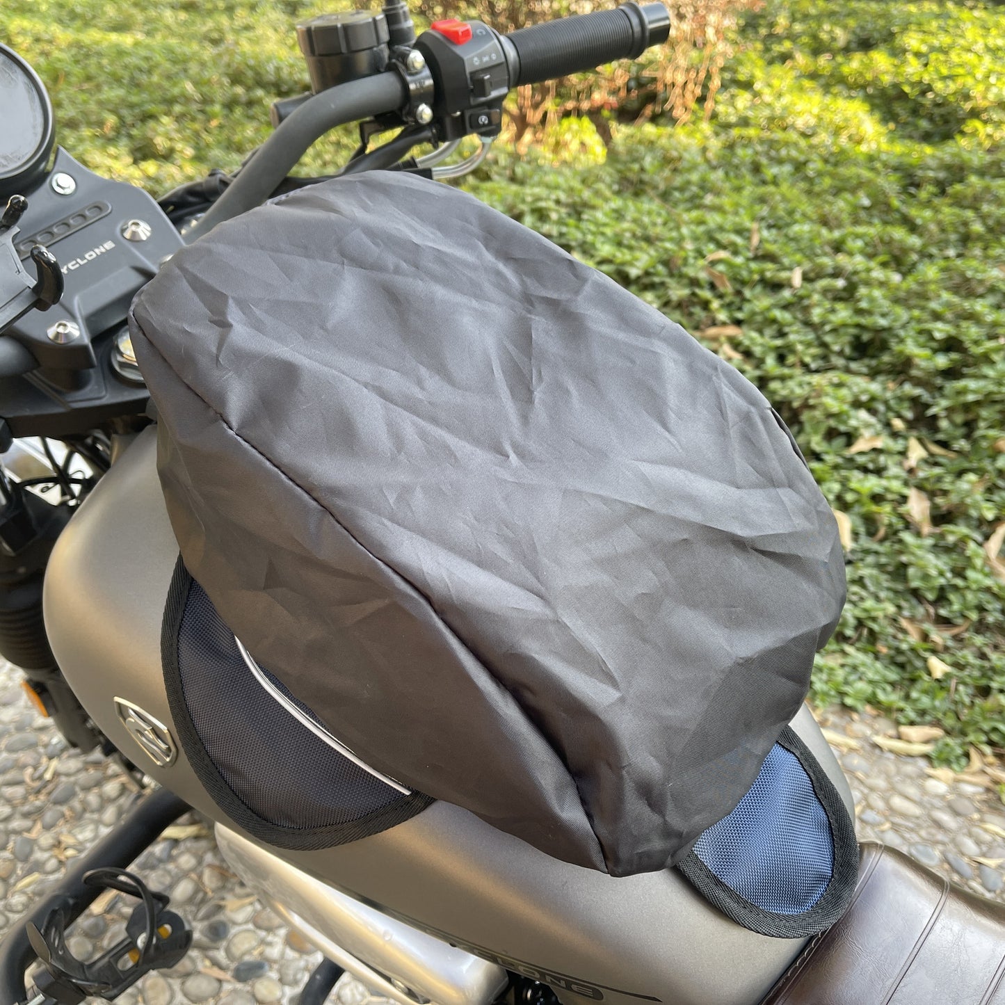 Motorcycle Front Frame Bag Bicycle Tube Double Bag With Phone Holder Side Pouch