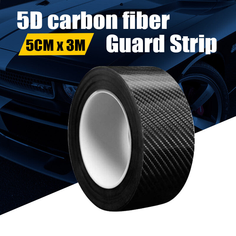 3Meters Car Door Sill Protector Strip Carbon Fiber Trim Bumper Sticker Edge