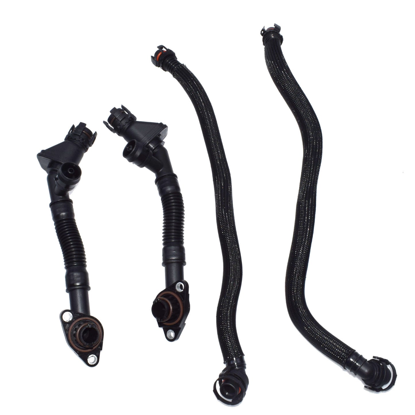 4PCS Left+Right Crankcase Vent Pipe for BMW 550i 650i 750i 750Li X5 X6