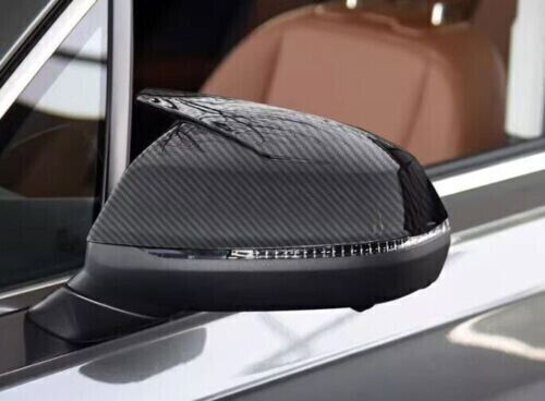 Carbon Fiber OX Horn Rearview Mirror Cover Replace for Audi Q5 Q7 SQ5 7 2016-23