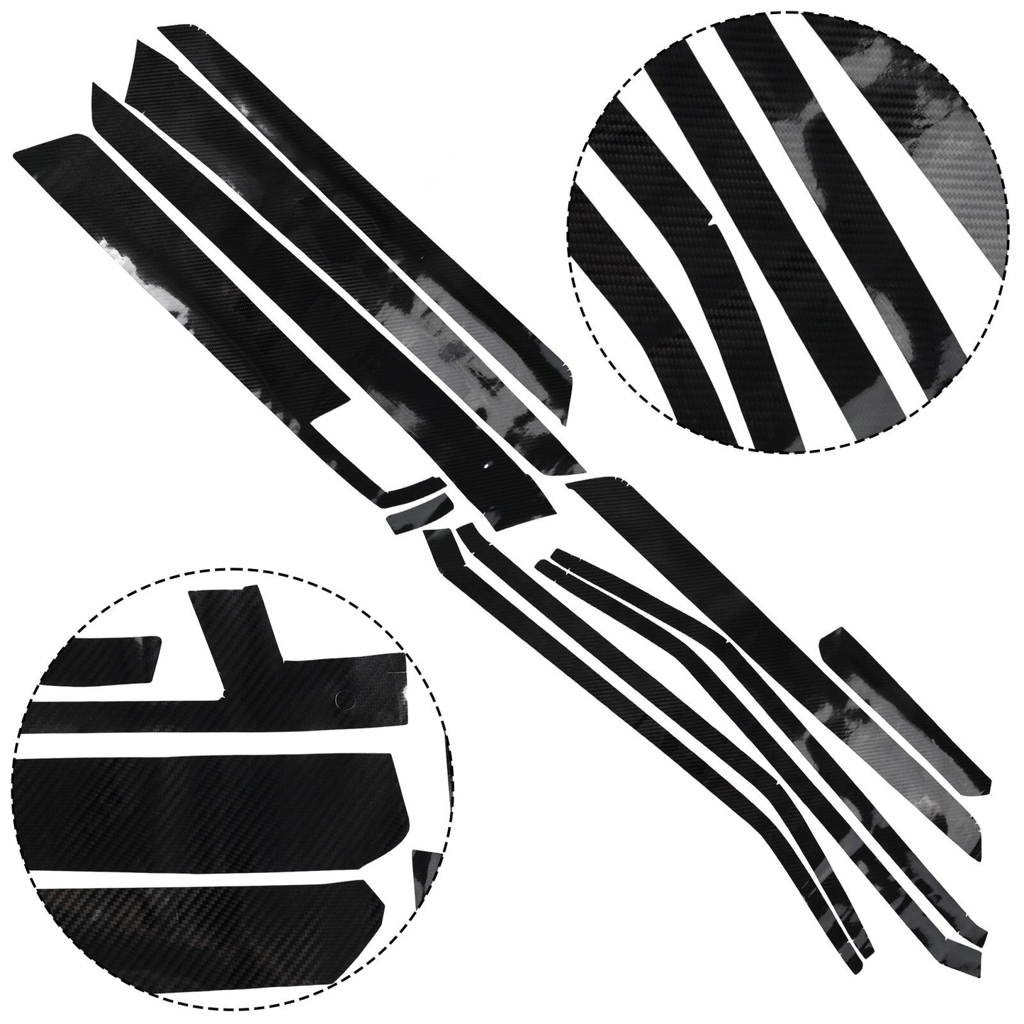 5D Carbon Fiber Pattern Interior DIY Trim-Decals For Class E W212