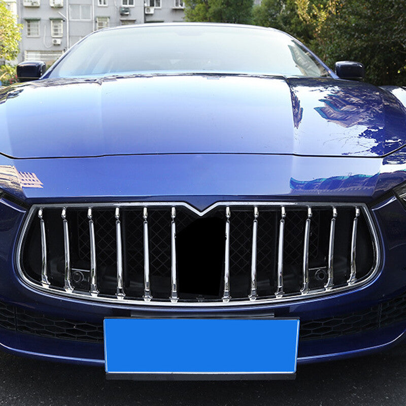 for Maserati Ghibli 2014 15 2016 2017 Front Grille Trim Kits Grill Chrome Trim B n