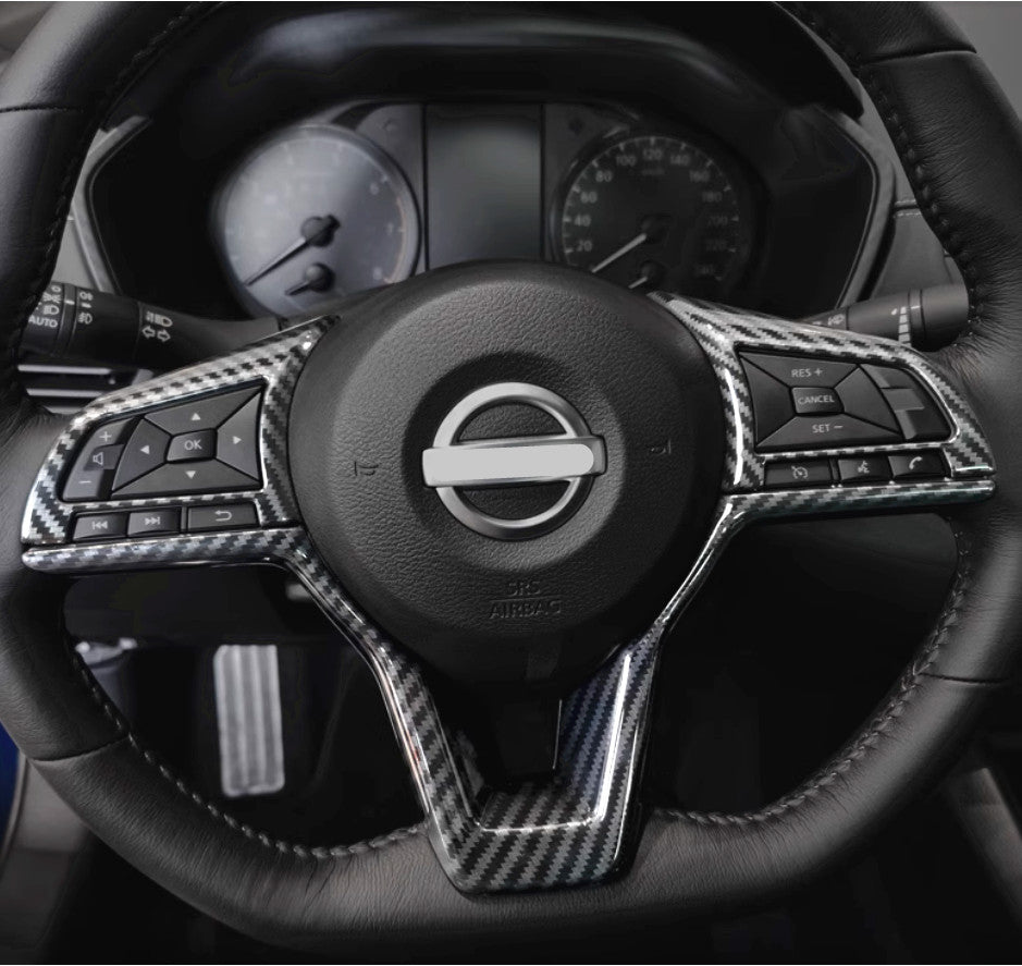 Steering Wheel Trim 3pcs ABS Carbon fiber For Altima 2019-2024 v
