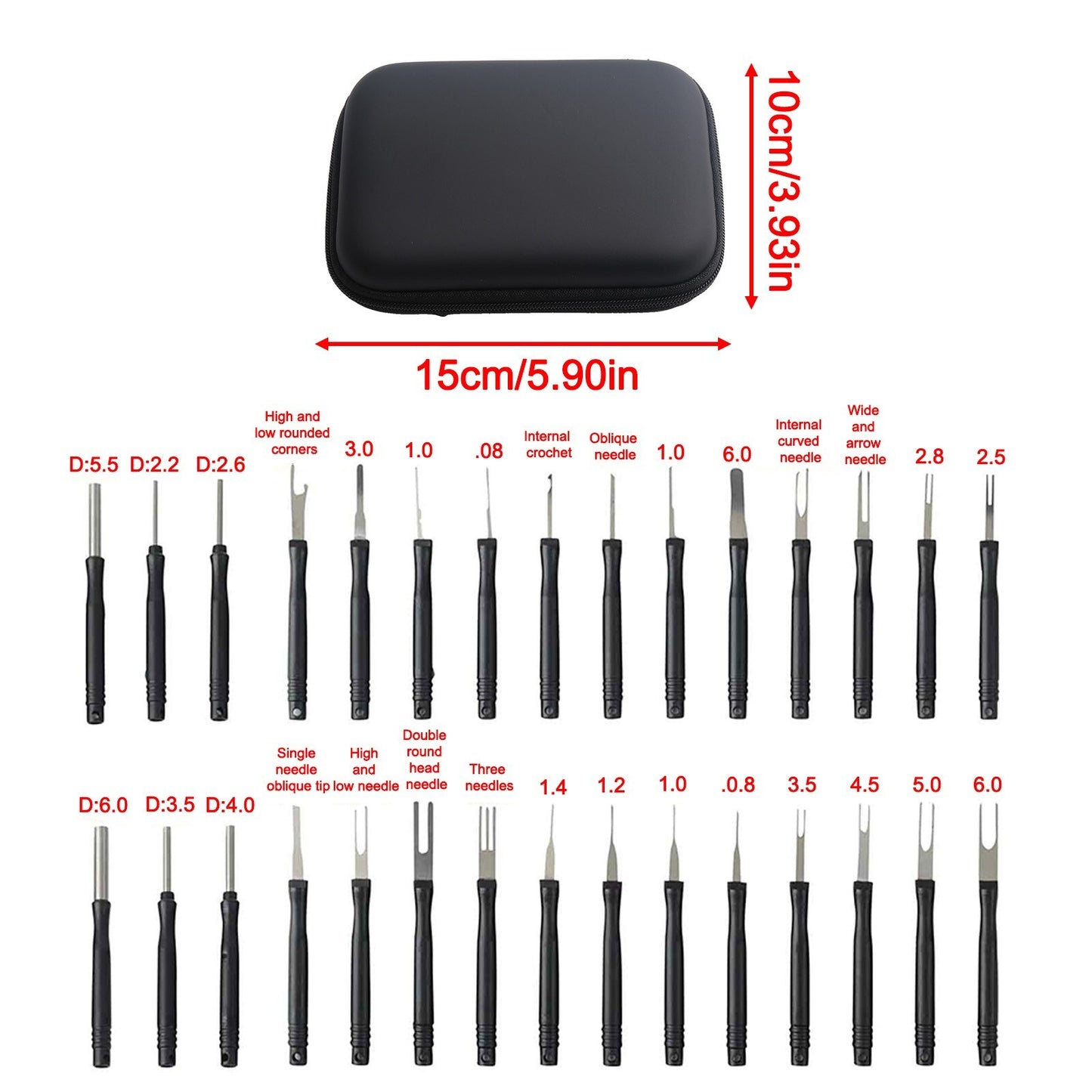 30PS Car Cable Plug Removal Tool Pin Extractor Repair Remover Key Tools with Box v
