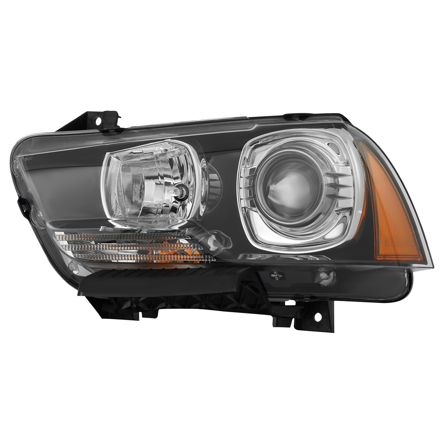 HID headlights for the left drive side of the for Dodge Charger 2011-14 model with ballast and bulb.