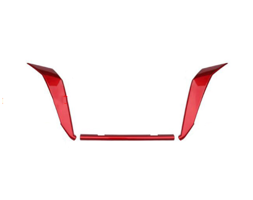 3pcs for Nissan Sentra 2020-2022 ABS Red Front Grille Frame Cover Trim Moulding