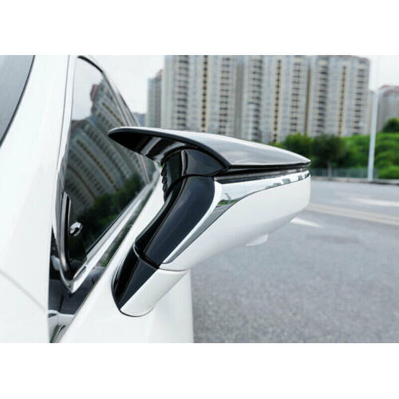 Glossy Black ABS Ox Horn Rearview Mirror Cover Cap Trim for Lexus RC for ES LS LC UX