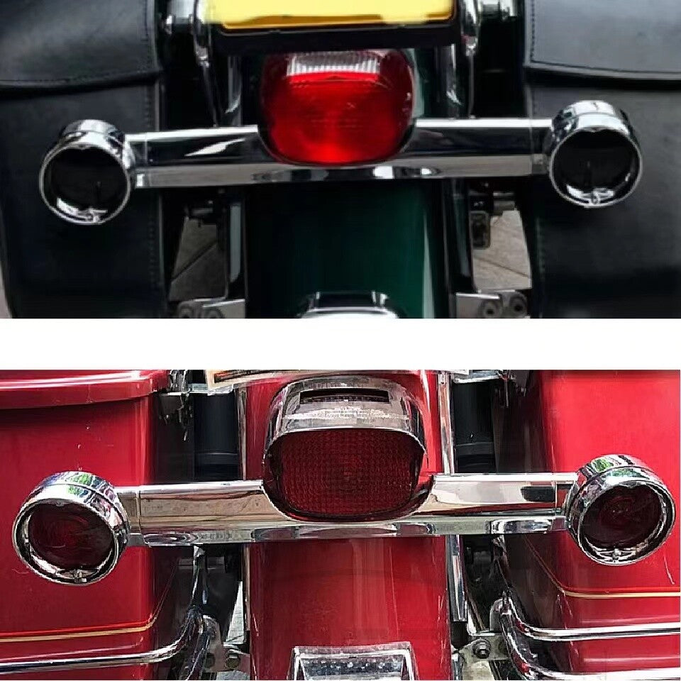 Flat-rotating signal light lens 3 1/4 inch cap frame sun visor fits for Harley 1986+- n