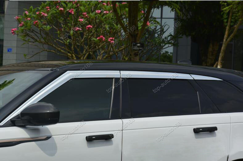 6p for Range Rover Velar 2018-2023 silver Window Visor Vent Sun Shade Rain Guard