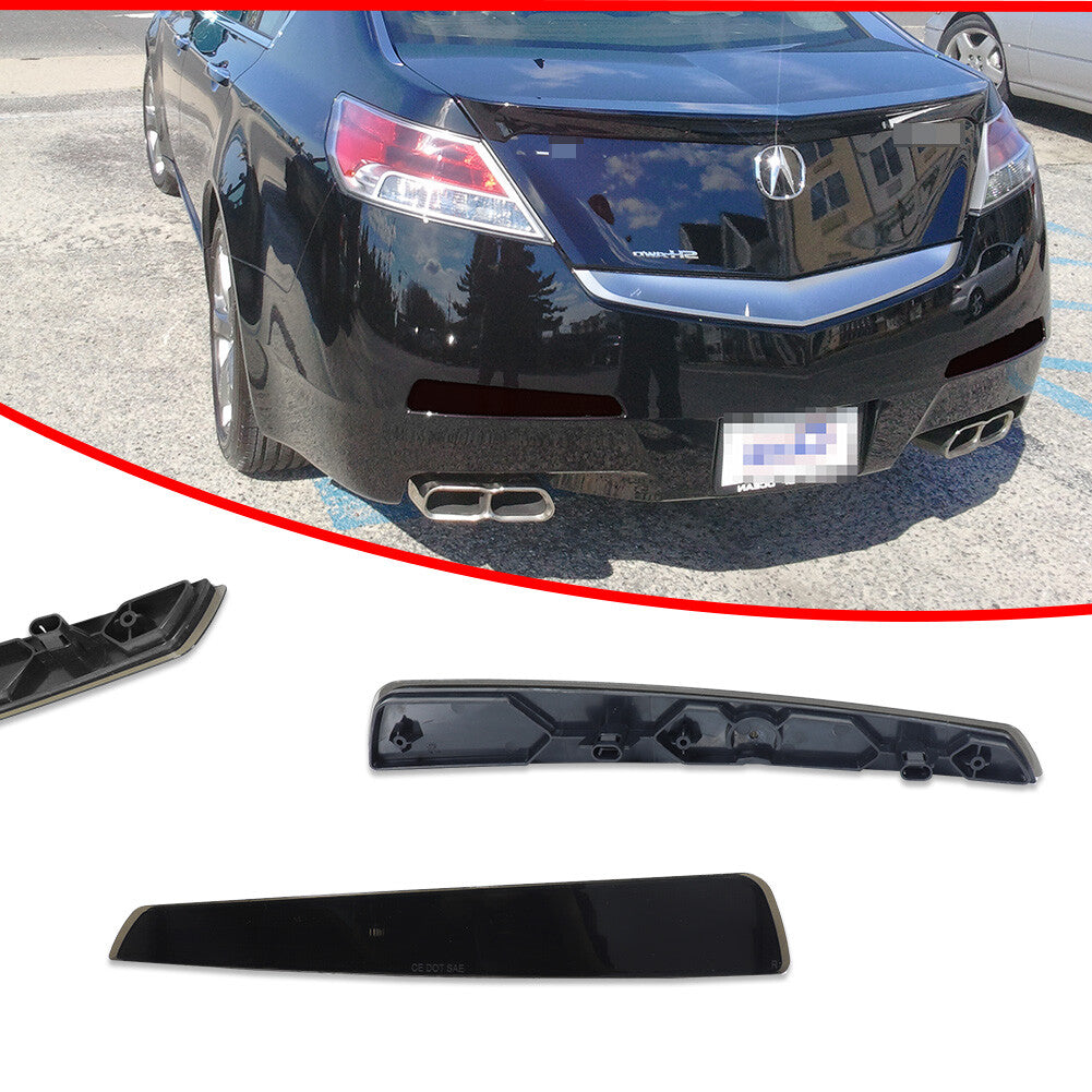 Smoke lens rear bumper reflector light pair 2 pieces for 2009 2010 2011 for Acura TL- v