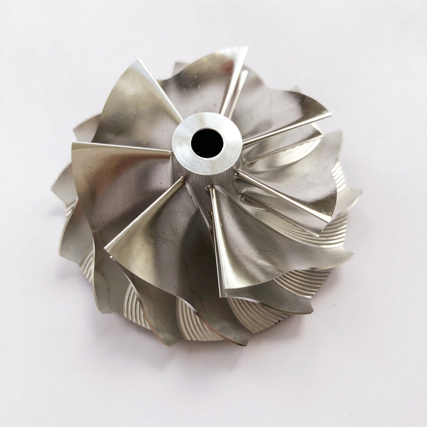 GT15-25 44.92/56.08 mm 7+7 Blade Turbine Aluminum 2618/Burnt Compressor Wheel
