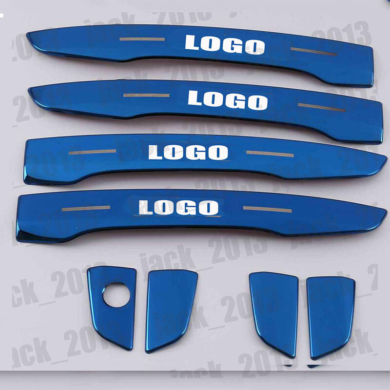 for Honda CRV CR-V 2017-2022 stainless Blue Car Door Handle Cover Trims 8Pcs