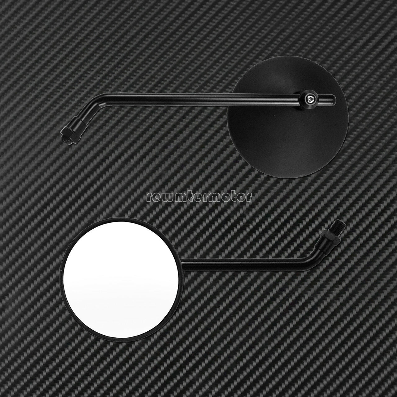 Motorcycle Round 10MM Rear View Mirror Fit for Harley Softail Touring Sportster Q
