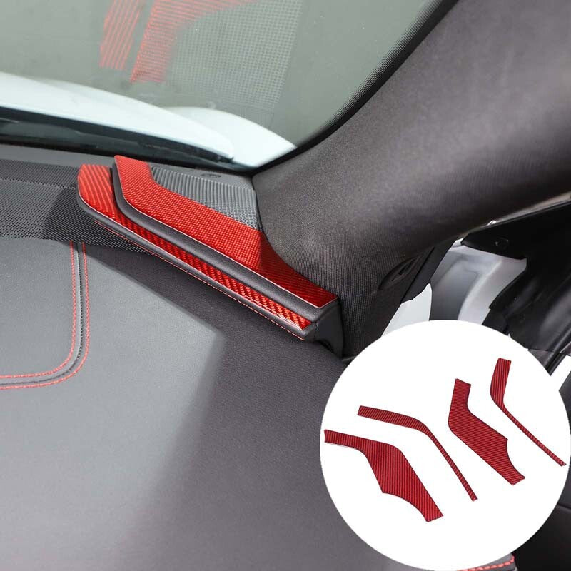Carbon fiber steering wheel button frame suitable for Tacoma 11-15 Sequoia 14-20- v